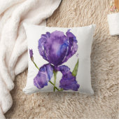 水彩アイリススローピロス クッション (ブランケット)