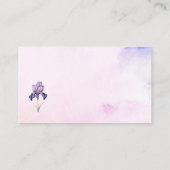 水彩アイリス薄紫花レシピカードブライダルs エンクロージャーカード (裏面)