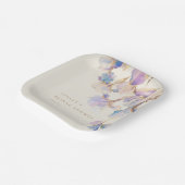 水彩アイリス ブライダルシャワー ペーパープレート (傾斜あり)