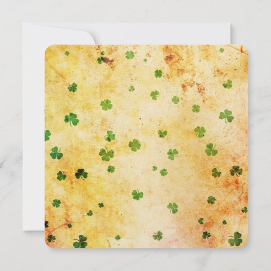 水彩アイ素朴ルランドのシャムロック 招待状 (裏面)