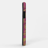 水彩アカンサス葉ズ紫マゼンタ金ゴールド Case-Mate iPhoneケース (裏面/右)