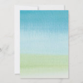 水彩アクアとグリーン結婚ズ 招待状 (裏面)