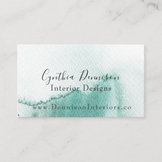 水彩アクアウェーブ名刺 名刺 (正面)