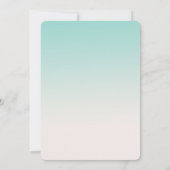 水彩アクアグラデーション金ゴールド紙吹雪白グリッター 招待状 (裏面)