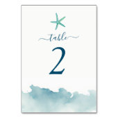 水彩アクアスターフィッシュ&ウォーター テーブルナンバー (裏面)