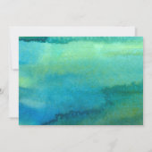 水彩アクアディノ熱帯離れベビーシャワー 招待状 (裏面)