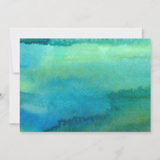 水彩アクアディノ熱帯離れベビーシャワー 招待状 (裏面)