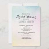 水彩アクアピンクイエロー絞り染めブライダルシャワー 招待状 (正面)