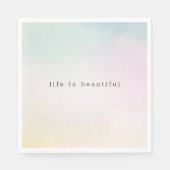 水彩アクアピンクイエロー絞り染め グラデーション スタンダードランチョンナプキン (正面)