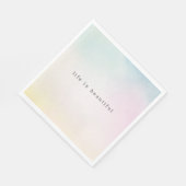 水彩アクアピンクイエロー絞り染め グラデーション スタンダードランチョンナプキン (角)