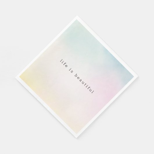 水彩アクアピンクイエロー絞り染め グラデーション スタンダードランチョンナプキン (角)