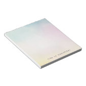 水彩アクアピンクイエロー絞り染め グラデーション ノートパッド (アングル)