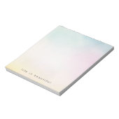 水彩アクアピンクイエロー絞り染め グラデーション ノートパッド (回転)