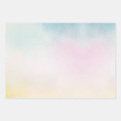 水彩アクアピンクイエロー絞り染め グラデーション ラッピングペーパーシート (正面3)