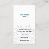 水彩アクアフローラメイクアップアーティストビジネスカード 名刺 (裏面)