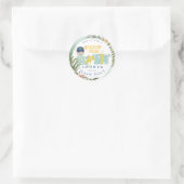 水彩アクアボンジュールボーイベビークラシックラウンド ラウンドシール (バッグ)