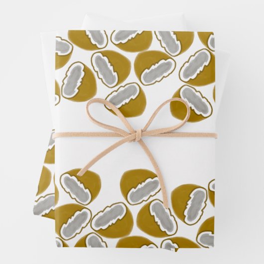 水彩アクアレルココナッツハンドメイドパターン ラッピングペーパーシート (インサイチュ)