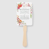 水彩アクアレルワイルドフラワー結婚ズ ハンドファン (正面)