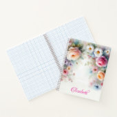 水彩アクリル フラワー ペイント かわいい テンプレート ノートブック (内部)