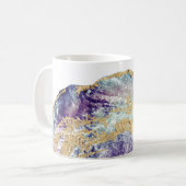 *~*水彩アゲイト金ゴールドグリッター岩 コーヒーマグカップ (正面左)