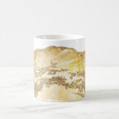 *~*水彩アゲイト金ゴールドグリッター岩 コーヒーマグカップ (中央)