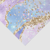 水彩アゲート金ゴールドピンクパープルブルーデコップページ 薄葉紙 (詳細)