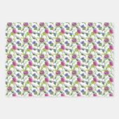 水彩アザミ ラッピングペーパーシート (正面)