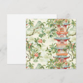 水彩アジアの宝塔と緑豊かな風景（1） (正面/裏面)