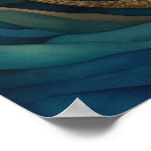 水彩アジア人魚の女神 ポスター (角)