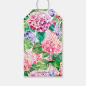 水彩アジサイの花のウェディングシャワーのギフトタグ ギフトタグ (裏面)