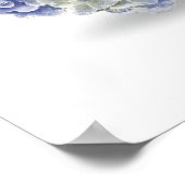 水彩アジサイの花 - 花の芸術プリント ポスター (角)