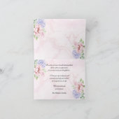 水彩アジサイフローラ忌引 サンキューカード (内部)