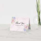 水彩アジサイフローラ忌引 サンキューカード (正面)