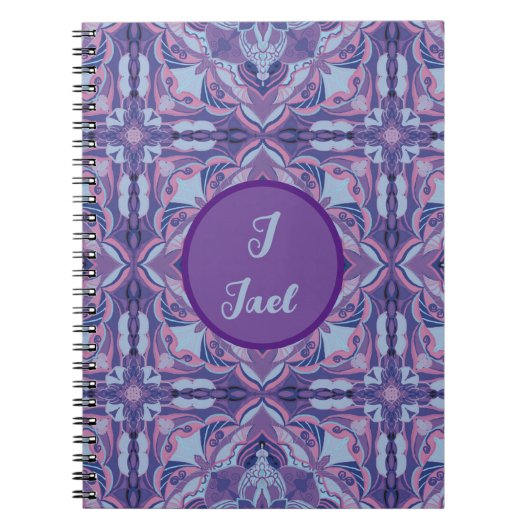 水彩アズレジョバイオレットスペインの ノートブック (正面)