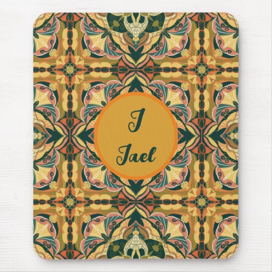 水彩アズレスペインのホパーソナライズされたイル マウスパッド (正面)