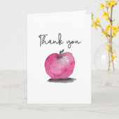 水彩アップルアートサンキュー先生 カード (黄色い花)