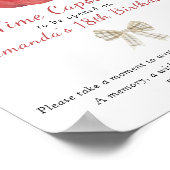 水彩アップルタイムカプセル1歳の誕生日 ポスター (角)