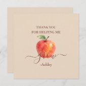 水彩アップル先生-サンキューカード (正面/裏面)