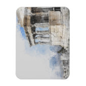 水彩アテネマグネット – ギリシャ遺跡土産 マグネット (縦)