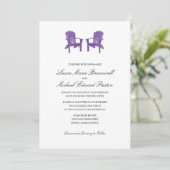 水彩アディロンダックチ結婚ェア2台 招待状 (スタンド正面)