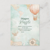 水彩アドベンチャーが性別おむつラッフルを待ち受ける エンクロージャーカード (正面)