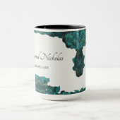 水彩アナスタシアブラックとグリーンマグ マグカップ (中央)