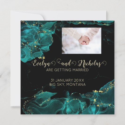 水彩アナスタシアブラックとグリーン保存日 (裏面)