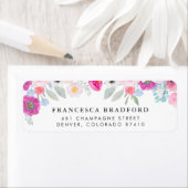 水彩アネモカラフルンパーソナライズされた ラベル (インサイチュ)