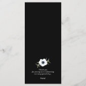 水彩アネモネス黒白結婚ズ メニュー (裏面)