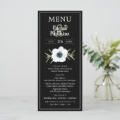 水彩アネモネス黒白結婚ズ メニュー (スタンド正面)