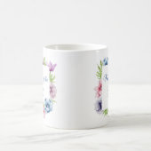 水彩アネモネ結婚フラワー コーヒーマグカップ (中央)