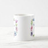 水彩アネモネ結婚フラワー コーヒーマグカップ (中央)