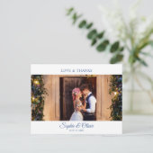 水彩アネモネ結婚フラワー ポストカード (スタンド正面)