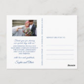 水彩アネモネ結婚フラワー ポストカード (裏面)